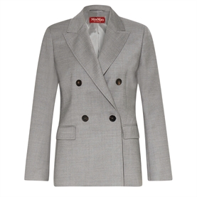 Max Mara Studio Cottage Blazer, Light Grey Melange